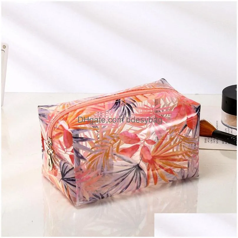 Storage Bags Mtifunction Waterproof Transparent Cosmetic Cute Bags Storage Pouch Makeup Organizer Clear Case Toiletry Bag Pvc Zipper T Dh6Rq