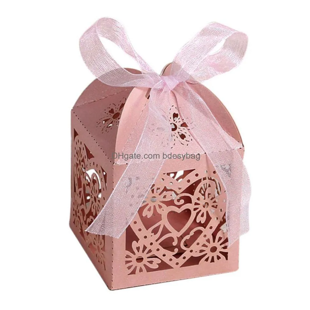 Party Favor Love Heart Party Wedding Hollow Carriage Baby Shower Favors Gifts Candy Boxes Lz0094 Drop Delivery Home Garden Festive Par Dhizv