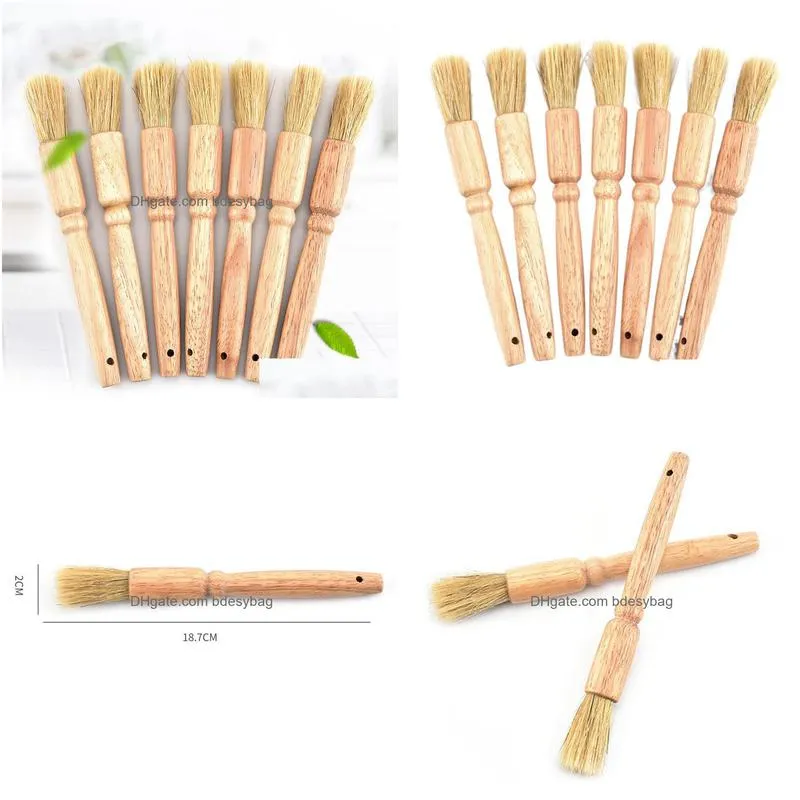 Tea Brushes Coffee Grinder Special Cleaning Brush Wooden Handle Bristle Matcha Tea Powder Tools For Lx4750 Drop Delivery Home Garden K Dhwos