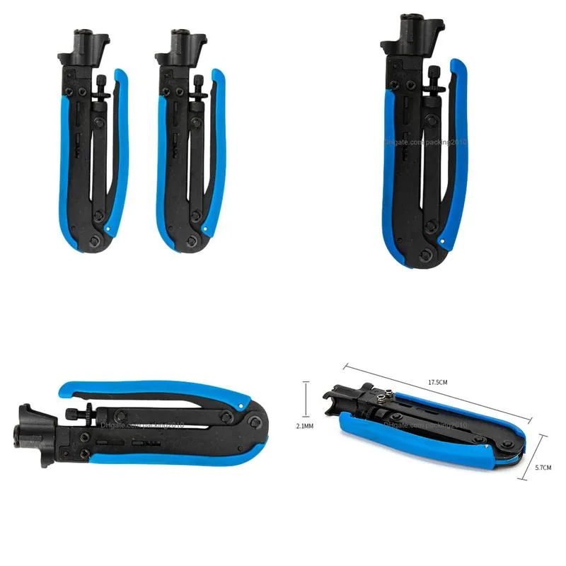 Pliers Electric Strip Tools 1Pcs Compression Wire Crimper Plier Crim Tool For Rg59 Rg6 Rg11 F Coaxial Connectors Y2003212522022 Drop D Dh6Vn