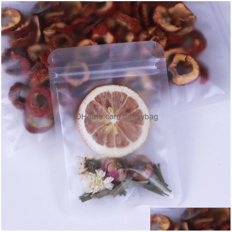 Storage Bags Wholesale Matt Plastic Seal Packaging Bag Food Grade Forsted Pe Gift Coffee Fruit Nuts Powder Storage Bags Lx02321 Drop D Dhmup