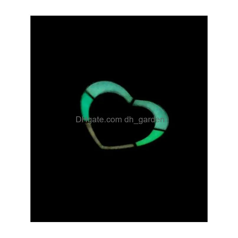 Band Rings Ring Band Glow In The Dark Luminous Heart Love Butterfly Moon Pentagram Peace Charm Adjustable Temperature Mood Dhgarden Dh3Wa