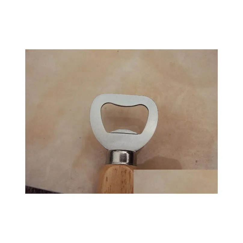 wooden handle handheld bottle opener wine beer soda glass cap bottle opener cerative kitchen bar tools