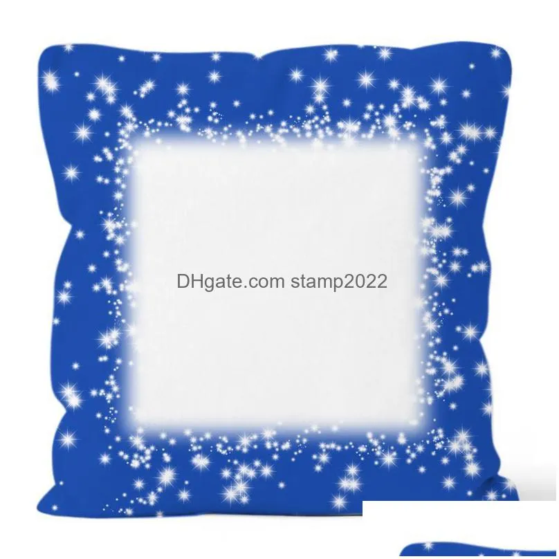 sublimation pillow case blending polyester short plush pillow cover heat transfer throw sofa pillowcases bb1202