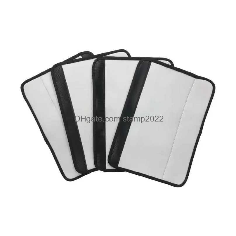 sublimation blanks white diy car seat belt cover neoprene comfortable replacement shoulder strap pads universal cars seats belts shoulders straps