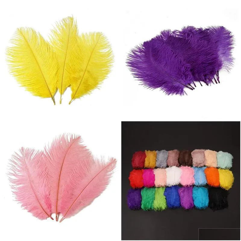 Party Decoration 6-10Inch 15-25Cm Diy Ostrich Feathers Plumes Craft Supplies For Wedding Party Event Decor Festive Decoration 23 Drop Dhqqt