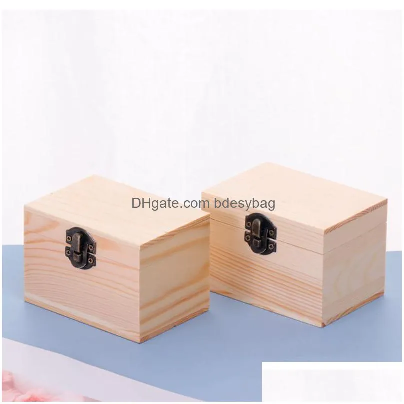 Storage Boxes & Bins Wooden Storage Box 6 Slots Carry Organizer Essential Oil Bottles Aromatherapy Container Case Wholesale Lx4731 Dro Dholu