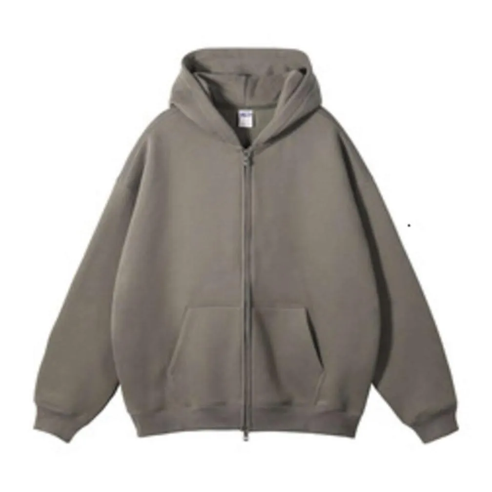 Lu Yoga Uni Fleece Plover Hoodie High Quality 52 Cotton 48 Polyester Fabric Men With Zipper Lememm Drop Delivery Dh9Ar