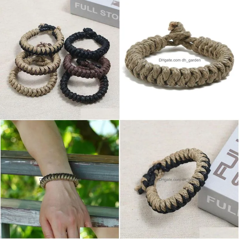 Charm Bracelets Update Rope Bracelet Simple Braid Bracelets Wristband Cuff For Women Men Fashion Jewelry Gift Will And Drop Dhgarden Dh934