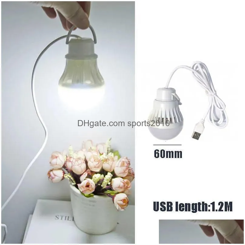 Other Home & Garden New 130W Usb Rechargeable Led Bb Light Emergency Lights 3 Gears Outdoor Portable Tent Lamp Battery Lantern For Gar Dhogo