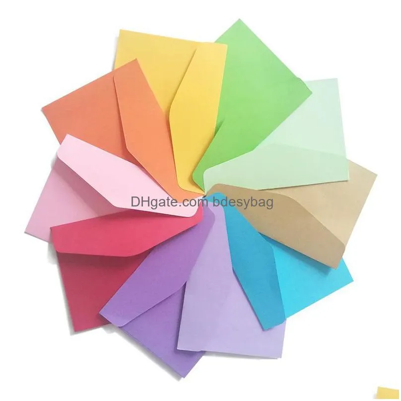 Gift Wrap Mini Paper Envelope Craft Card Postcard Wedding Gift Invitation Office Stationery Bag Lx4101 Drop Delivery Home Garden Festi Dh4H6