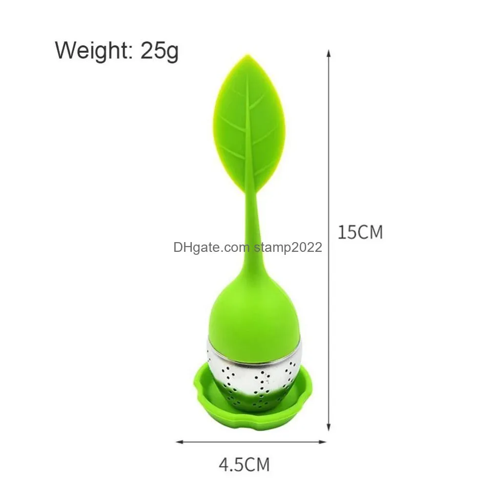 wholesale silicone tea infuser tools leaf with food grade make bag filter creative stainless steel tea strainers fy2527 ss1115