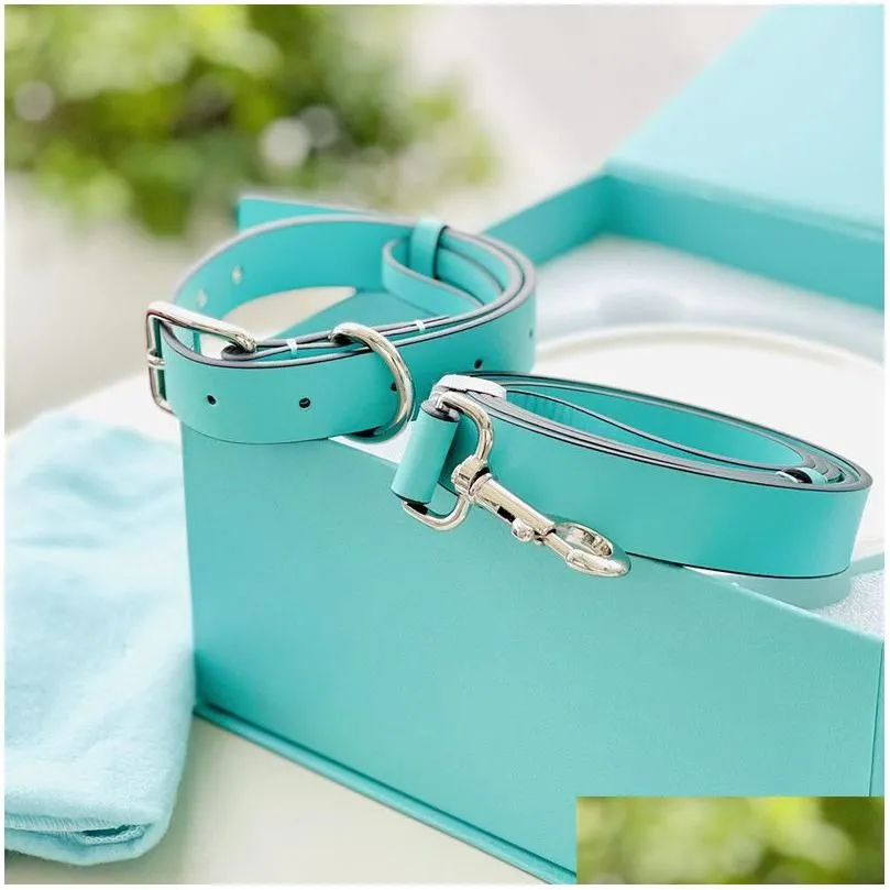 Dog Collars Leashes Designer Set Brand Bowl For Small Medium Large Dogs Cat Pet Collar And Pets Chain Ps1820 Drop Delivery Home Garden