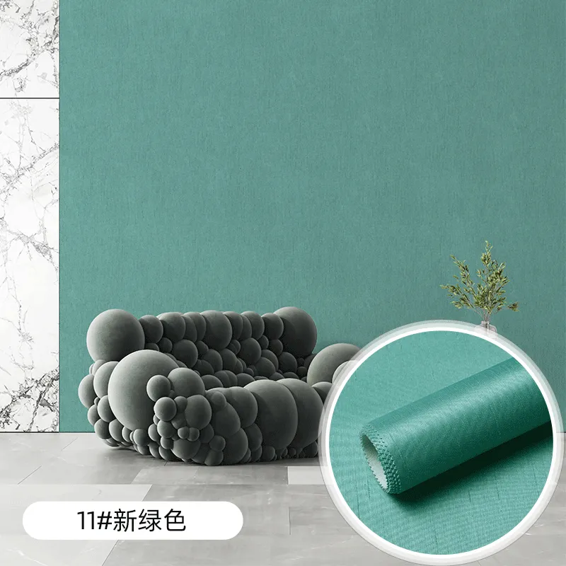 high-end imitation silk whole house thickened wall cloth new chinese engineering hotel solid color modern wall cloth