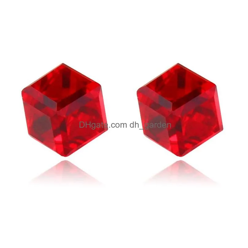 Stud Update Crystal Magnetic Earrings Water Cube Health Magnet Colorf Non-Pierced For Women Jewelry Drop Delivery Jewelry Ea Dhgarden Dhyhy