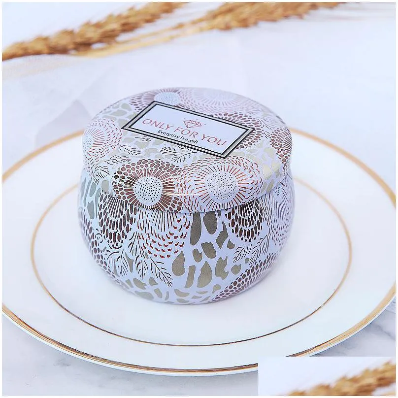 scented candle jar empty round tinplate can diy handmade candle tea food candy tablet accessories storage box with lid