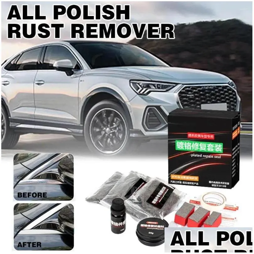 Car Wash Solutions Polish Buffing Kit Metal Rust Remover For Motorcycle Chromium Plated Accessories Wheel Manifold Polishing C4r1