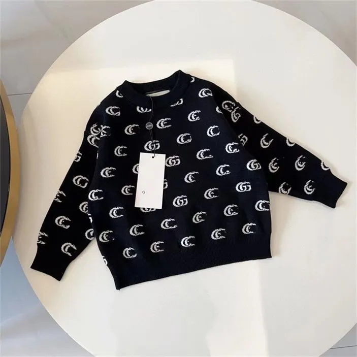 New autumn and winter designer sewing children`s pullover fashion casual sweater high quality children`s two-piece set Size 90cm-150cm