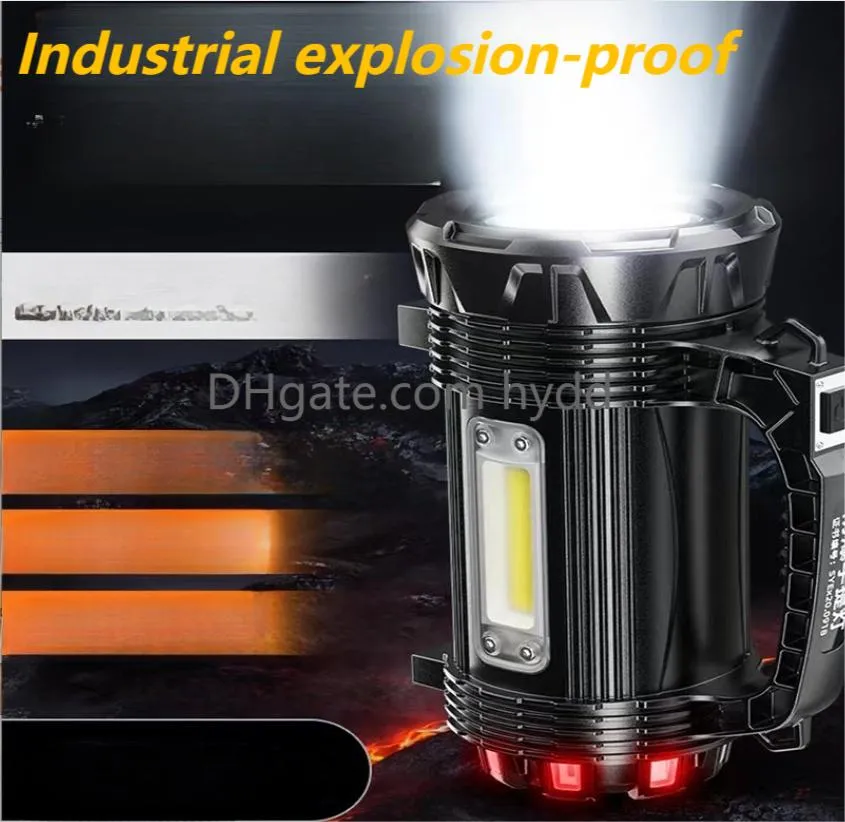 explosion proof flashlight super bright 500 meter long lens usb charging multifunctional flashlight
