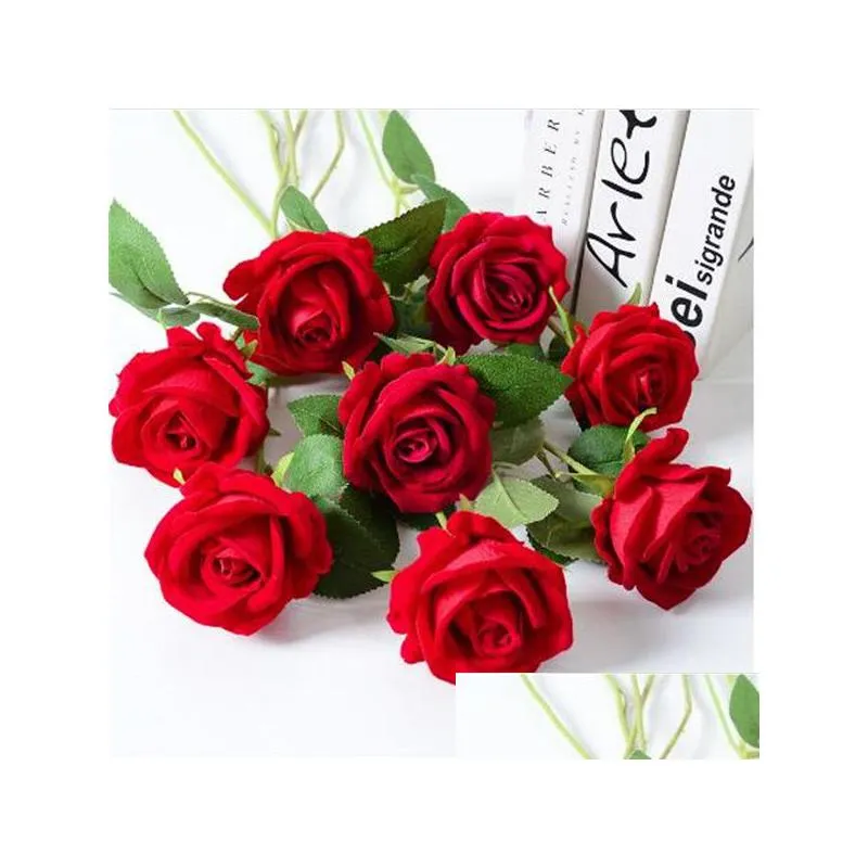 roses made of roses branches made of red roses realists fake roses for house decoration weddings gc2375