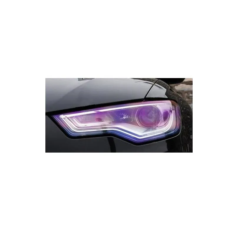 Stickers Car Stickers 30cm Width 100 cm Length Shiny Chameleon Auto Styling headlights Taillights Translucent film lights Exterior