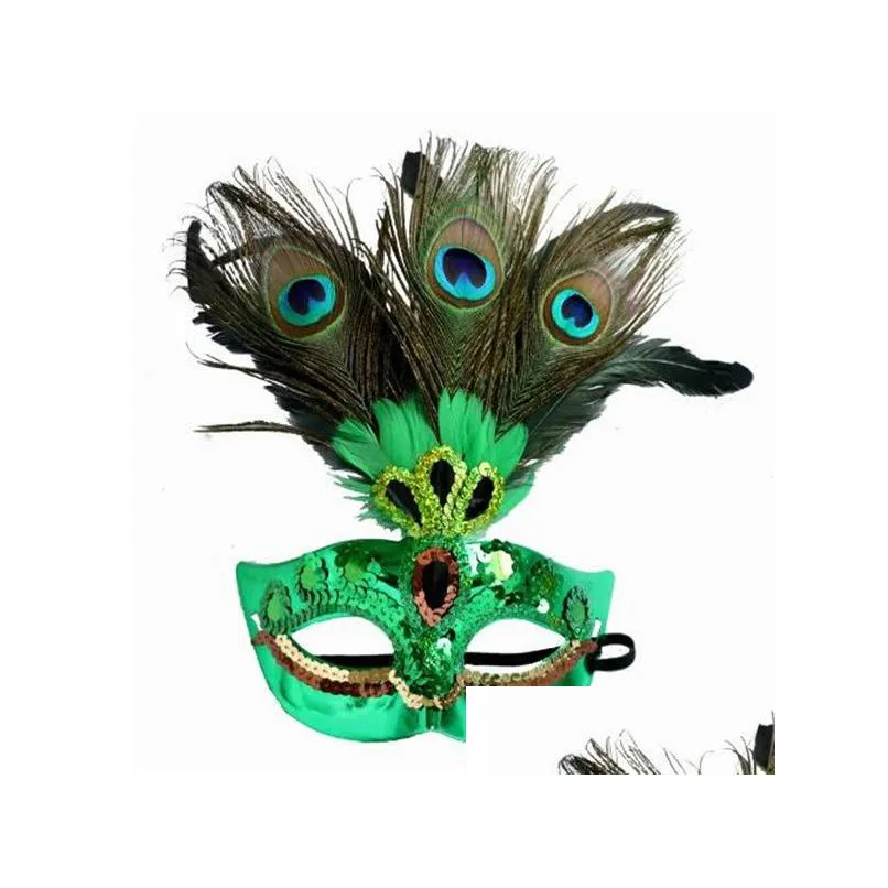 christmas peacock mask lady halloween masquerade party half face with birthday party supplies gc2468