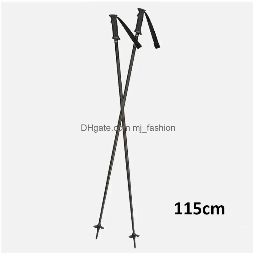 Trekking Poles Red And Durable Hard Aluminum Material Exquisite Appearance Light Weight Outdoor Sports Hiking Ski 115-130Cm Drop Deli Dhfw9