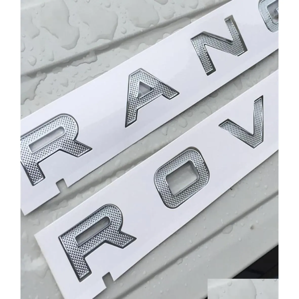 Letters Emblem Badge Logo for Range Rover SV Autobiography SPORT DISCOVERY EVOQUE VELAR Car Styling Hood Trunk Badge Sticker6656720