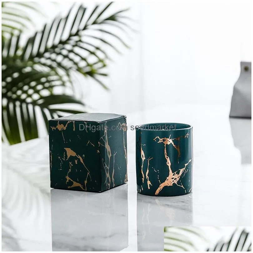 marble scented candle marble gold pattern ceramics candle ins aromatherapy candles home decor valentine day candle gift