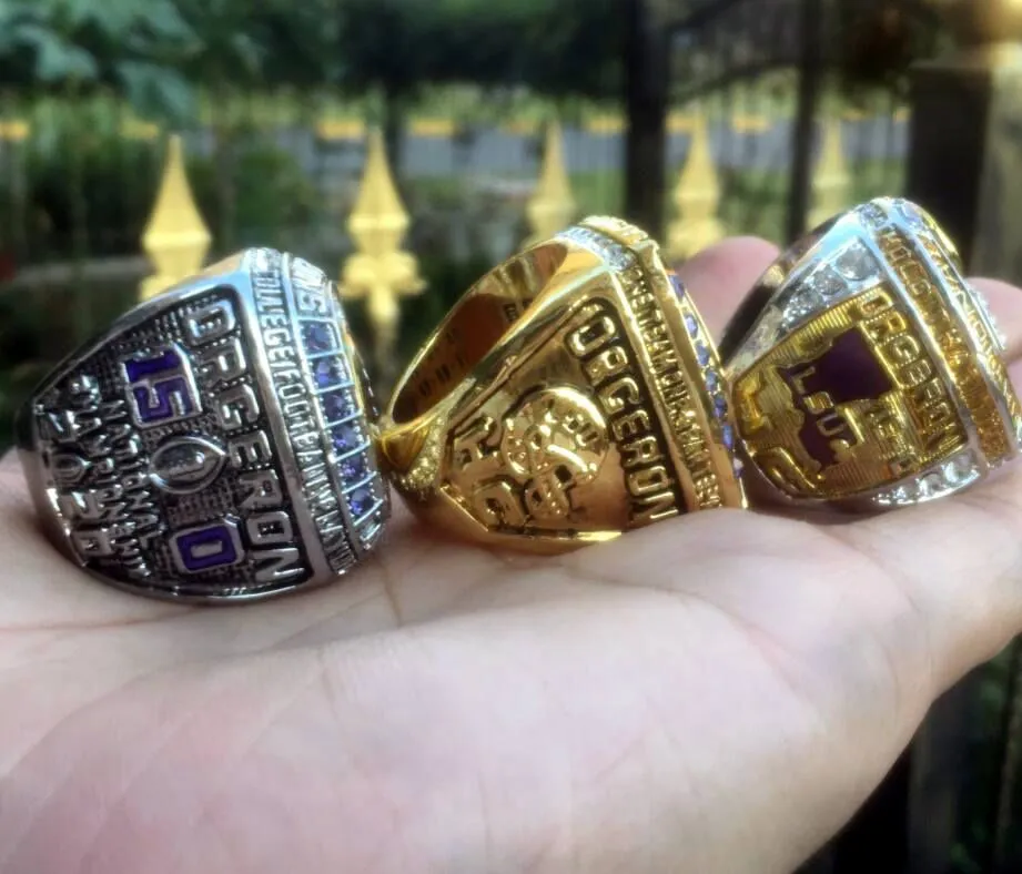 LSU 6pcs 2003 - 2019 Tigers nationals Team champions Championship Ring Souvenir Men Fan Gift 2019 2020 wholesal