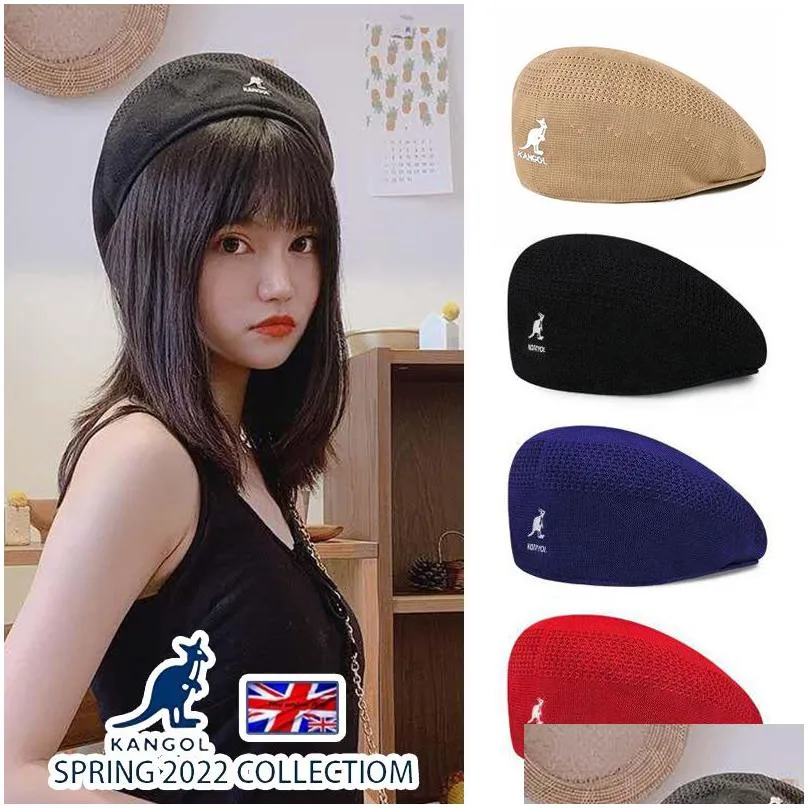 Stingy Brim Hats Kangol Beret Mesh Peaked Cap Men And Women Spring Summer Thin Breathable Quick-Drying Outdoor Hat Drop Delivery Fashi Dhee8