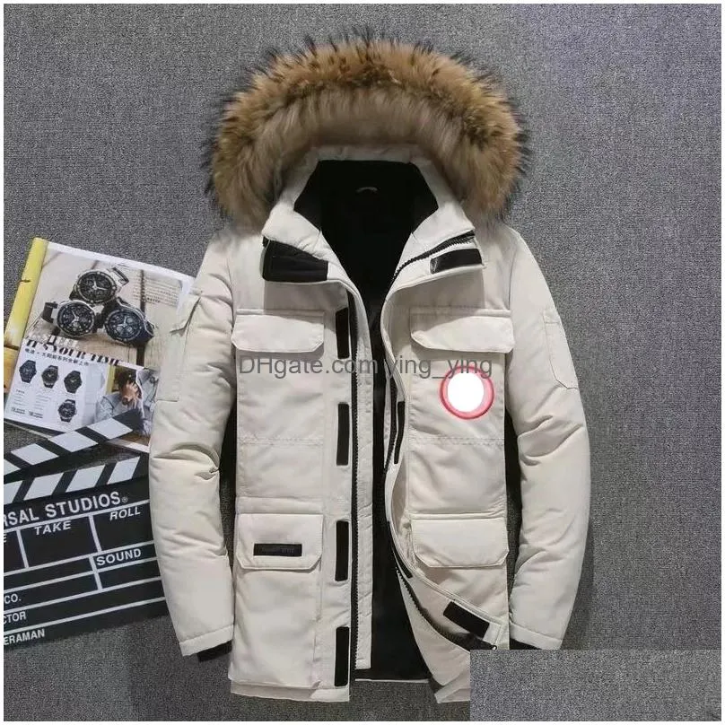 womens coat winter outdoor goose down parka outerwear wolf fur hooded puffer jacket woman canada jacket coat mens trench coat men size s-3xl leisure puffer