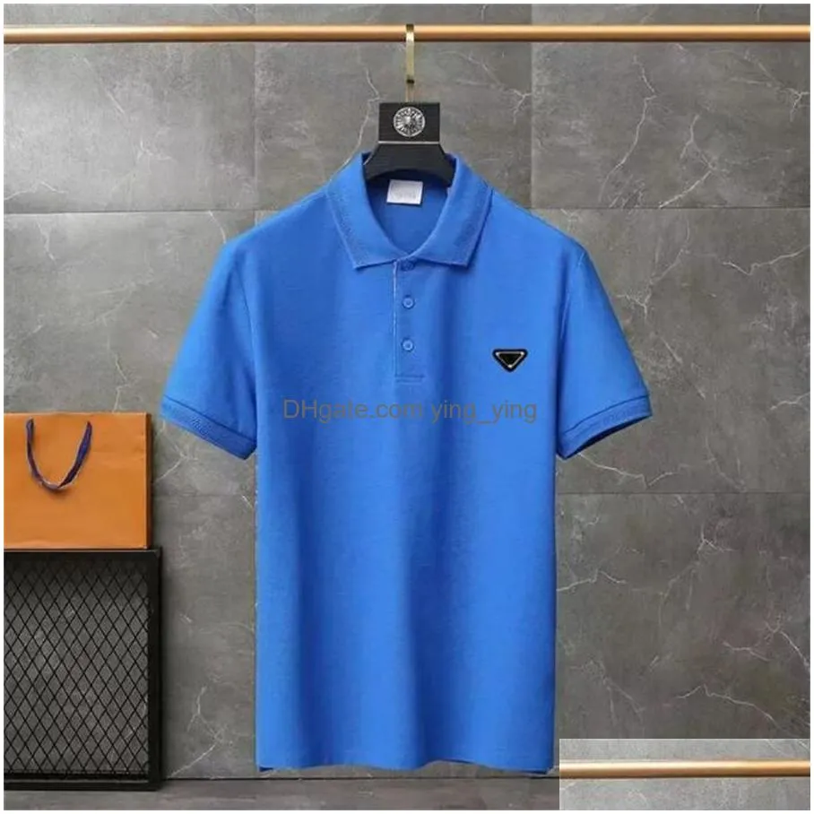 mens designer polo shirt mens polos t shirt tees high-end polo fashion cotton v neck man tops tees woman tshirts luxury casual couple clothes asian size