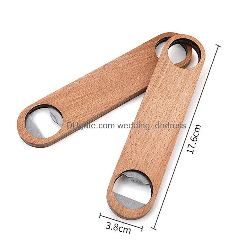 wood handle bartender bottle openers wine beer soda glass cap opener kitchen bar tools factory wholesale