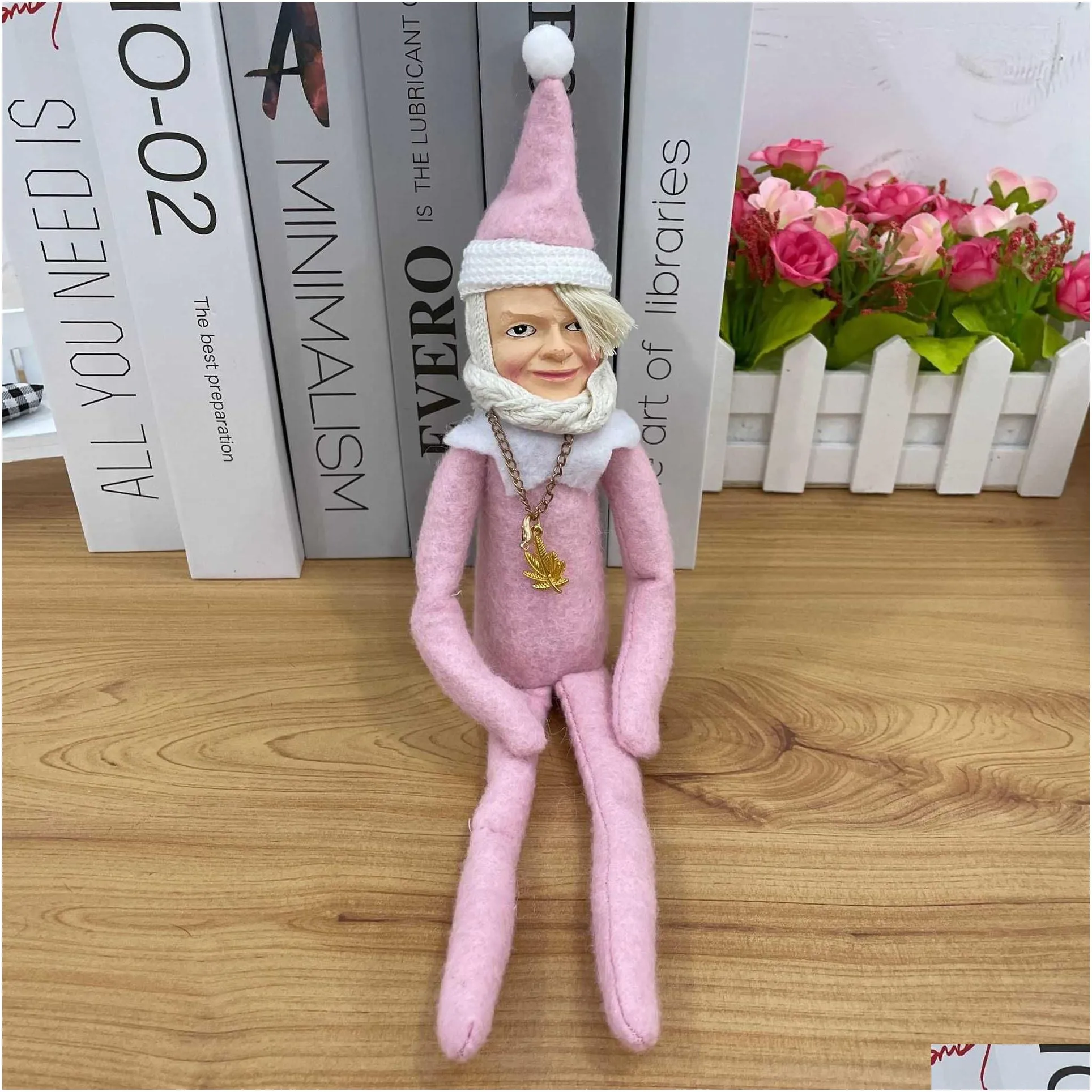kids plush toy christmas gift snoop on a stoop hip hop lovers cross border snooping bent over christmas elf resin decorative doll
