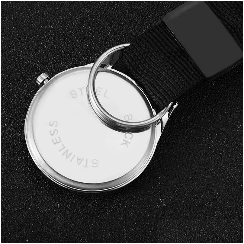 portable carabiner pocket watch compass party favor nurse quartz watches keychain multifunctional outdoor survival tool rrb13479