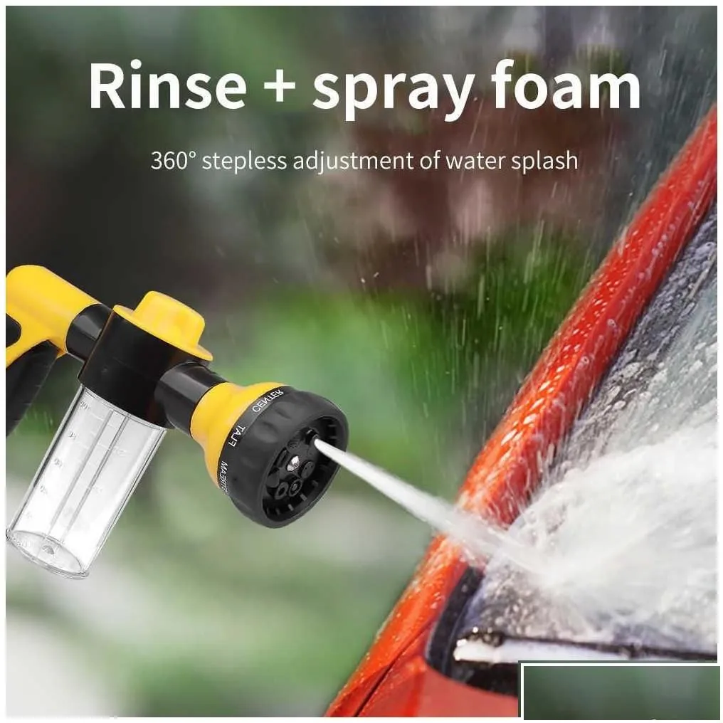 Water Gun & Snow Foam Lance New Foam Lance Garden Watering Irrigation Water Gun Car Washer Sprayer Cleaning Tool Portable Spray Sprink