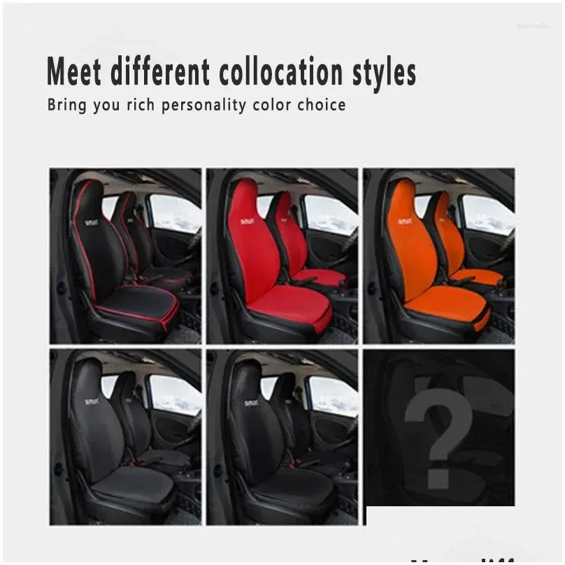 Car Seat Covers Ice Silk Cover For Smart Fortwo Forfour 453 451 Accessories Interior Semi-enclosed Cushion Four Seasons