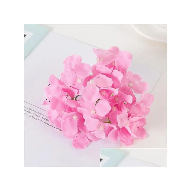 13-15cm artificial hydrangea flower head for wedding birthday party decoration diy garland flower wall p ography background gc2389