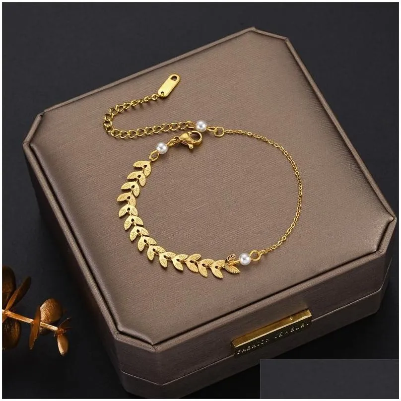 charm bracelets luxury stainless steel bracelet bangle 18 k tarnish bracelet for women pulseras mujer summercharm