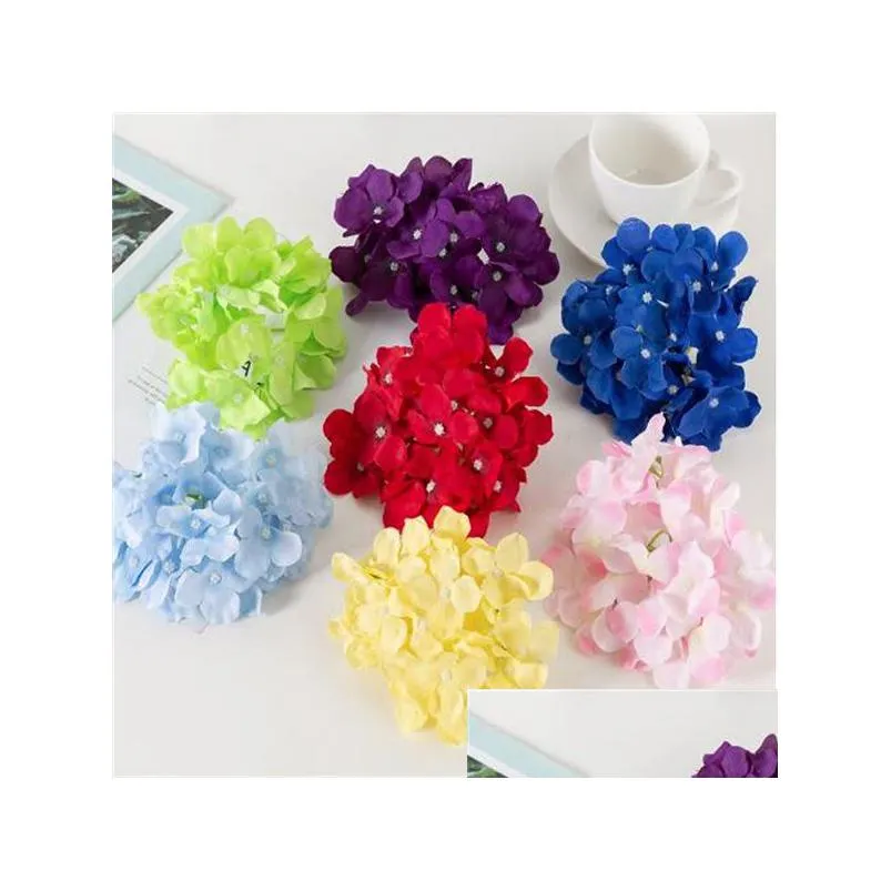 13-15cm artificial hydrangea flower head for wedding birthday party decoration diy garland flower wall p ography background gc2389