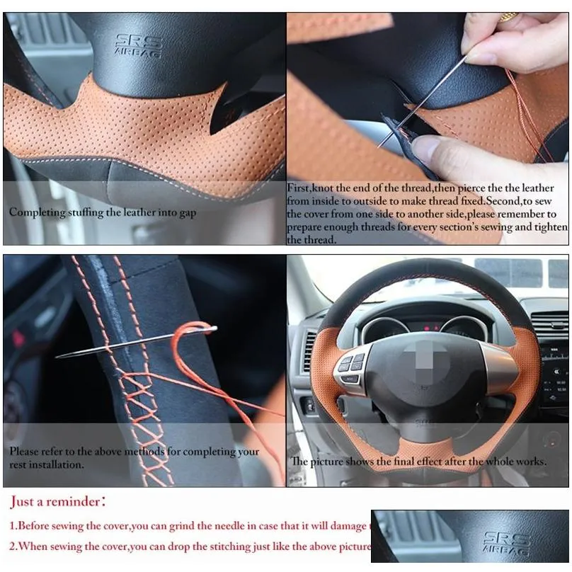 Covers Black Carbon Fiber Suede DIY Car Steering Wheel Cover for Honda Civic Civic 8 20062009 Old Civic 20042011 (3Spoke)