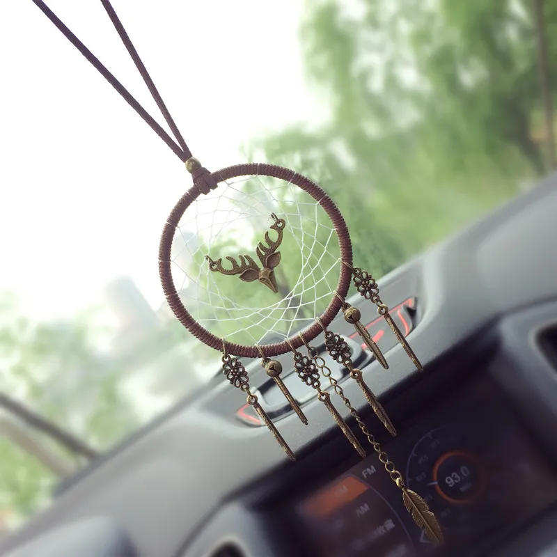 one flat car hanging car pendant hanging decoration handmade dream catcher car hanging decoration wind chimes