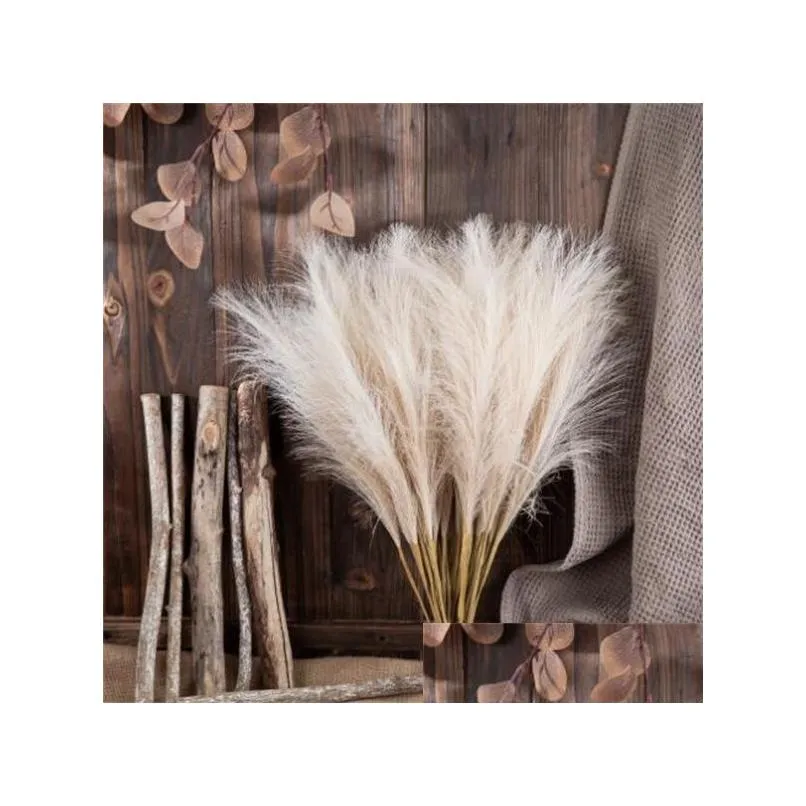 artificial pampas grass flower bouquet for home wedding decoration diy party bedroom fake plant flowers vase decor reed gc2411
