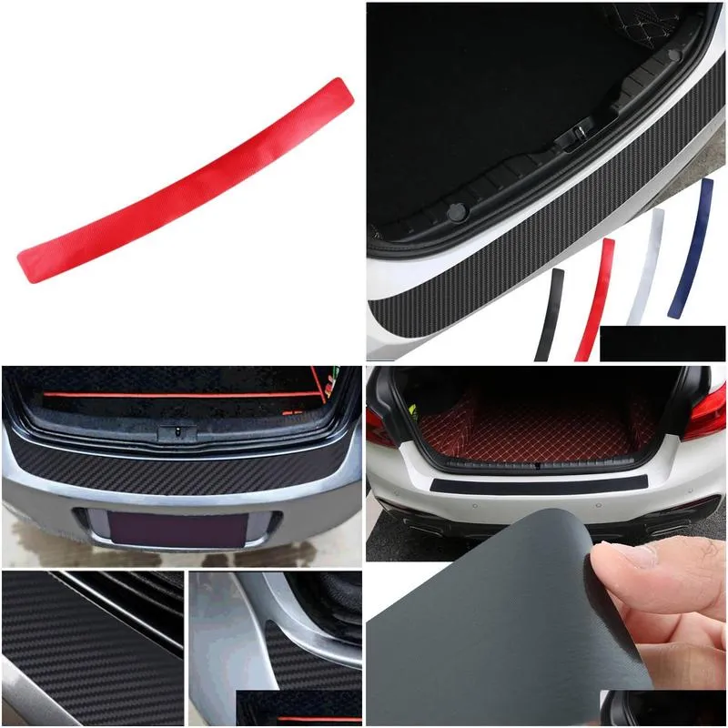 Stickers Universal 90cm Car Trunk Protection Strip Gum Bumper AntiCollision AntiScratch Tailgate Trim Door Sill Protector Strip