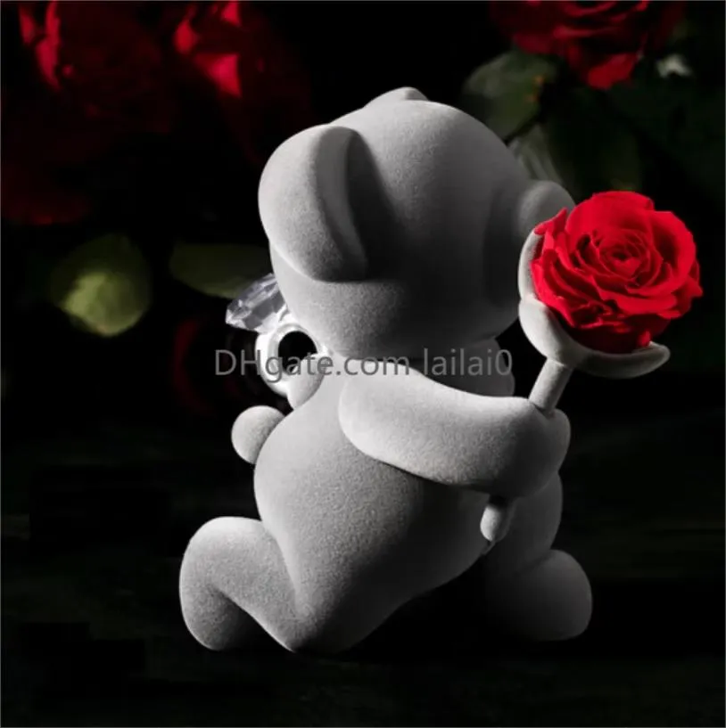 joy eternal flower rose ring bear gift box valentines day holiday gifts as a gift for girlfriend