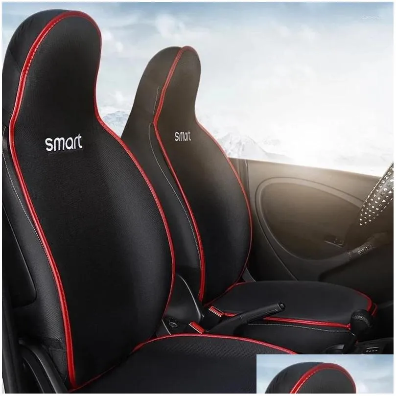 Car Seat Covers Ice Silk Cover For Smart Fortwo Forfour 453 451 Accessories Interior Semi-enclosed Cushion Four Seasons