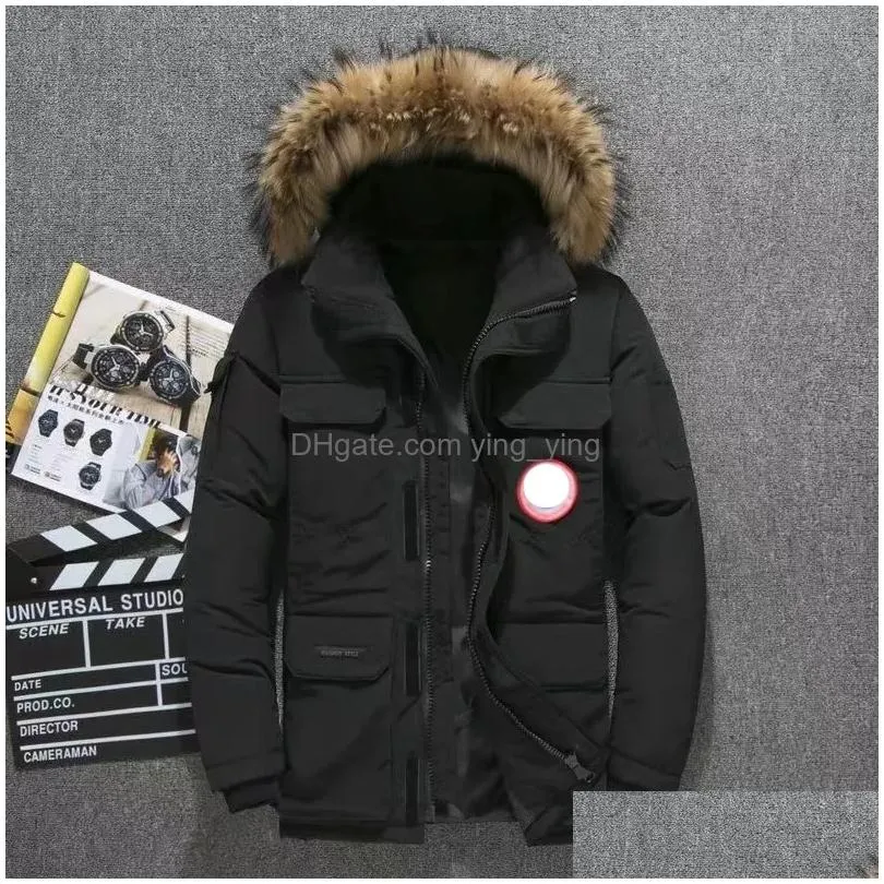 womens coat winter outdoor goose down parka outerwear wolf fur hooded puffer jacket woman canada jacket coat mens trench coat men size s-3xl leisure puffer