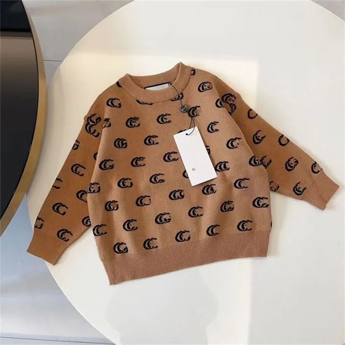 New autumn and winter designer sewing children`s pullover fashion casual sweater high quality children`s two-piece set Size 90cm-150cm