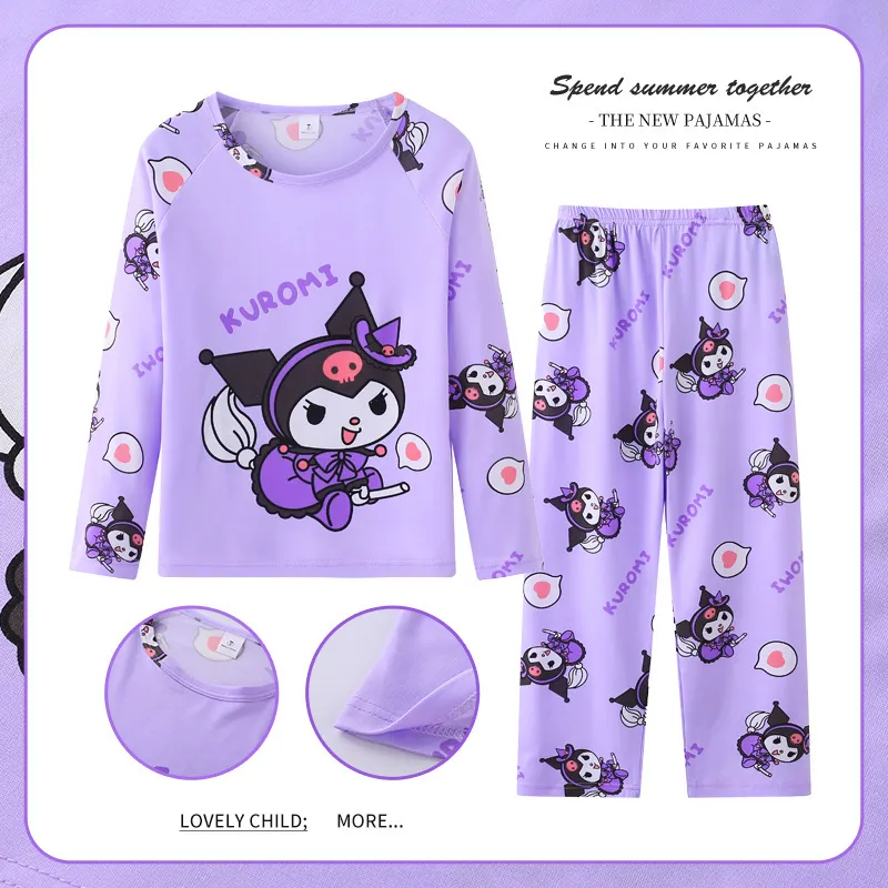 childrens pajamas spring and autumn long sleeve girls set cartoon cute girl baby homewear can be worn outside